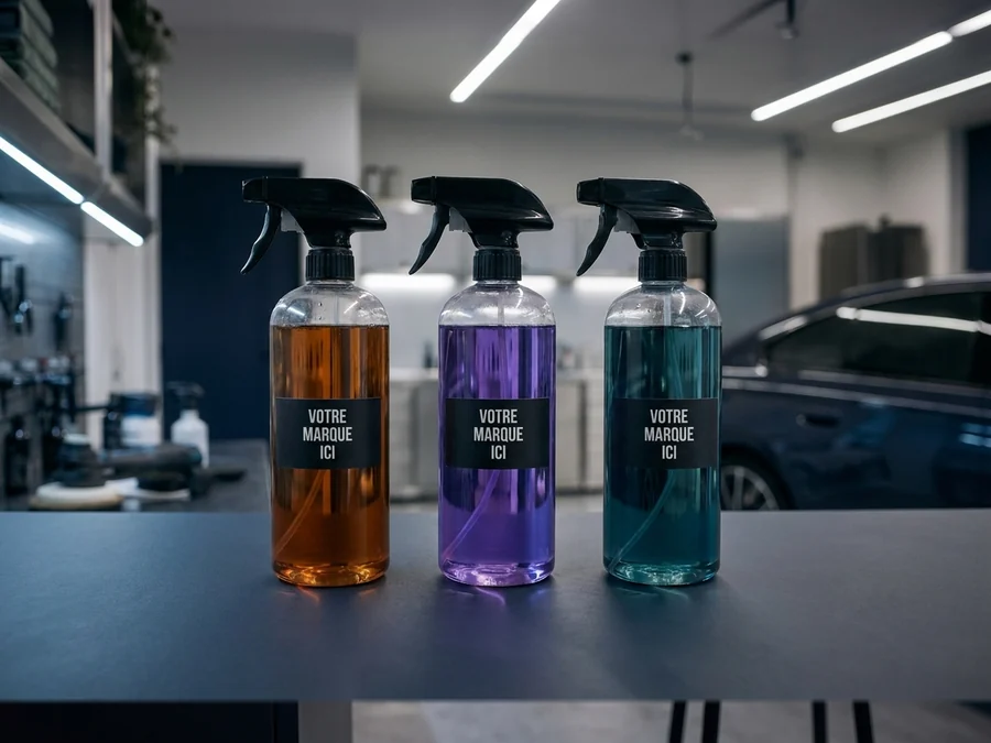 Pulvérisateurs de produits d'entretien automobile conditionnés à votre marque
