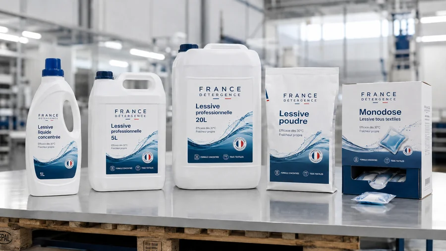 Gamme de lessives professionnelles en gros France Détergence